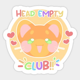 Head Empty Club Cat Sticker